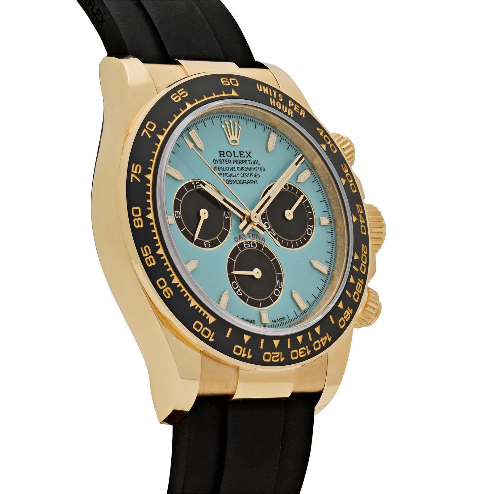 Relógio Daytona Dourado com Mostrador Turquesa